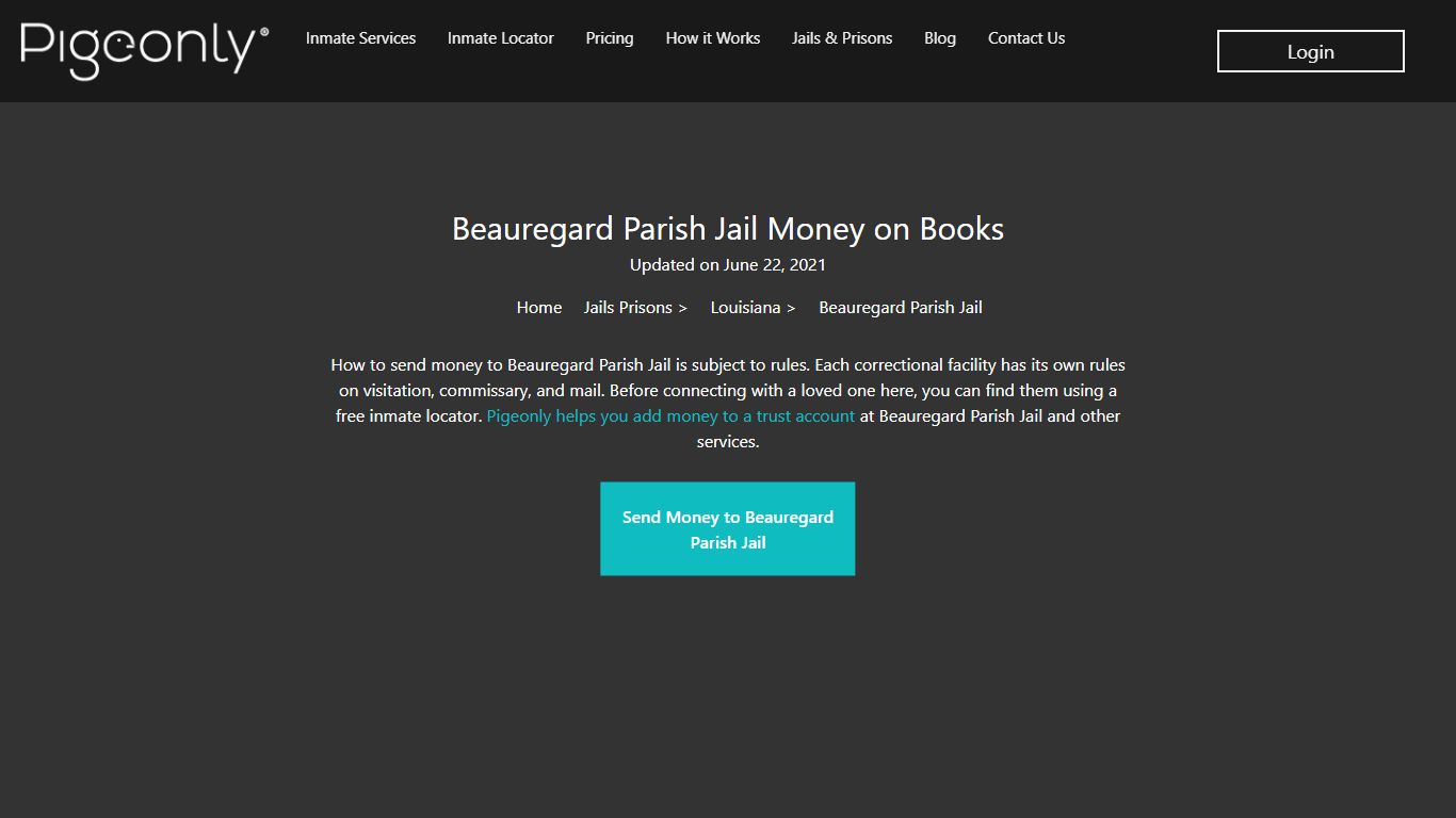Beauregard Parish Jail Commissary | Louisiana